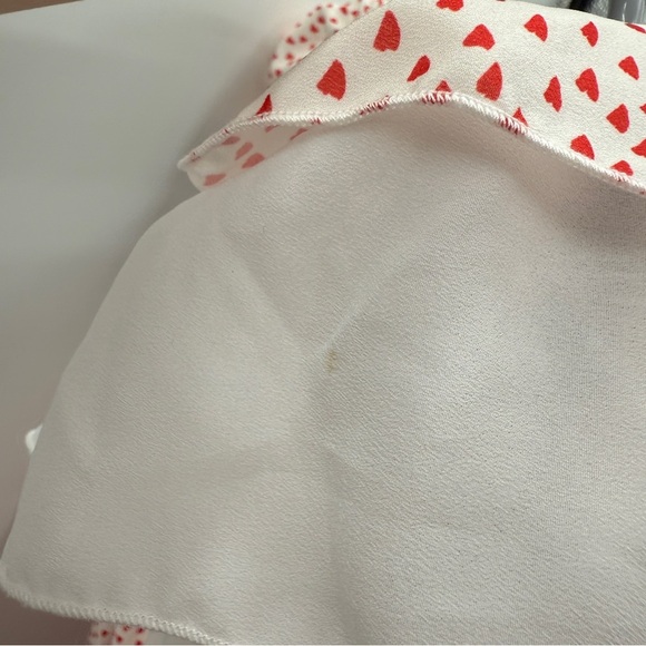 RTR Eloquii White & Red Valentine's Day Heart Print Off Shoulder Midi Dress 20 - Picture 10 of 12